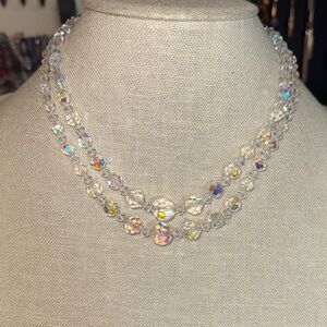 Vintage Japan Aurora Borelis Beaded Necklace